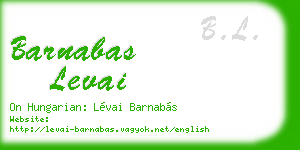 barnabas levai business card